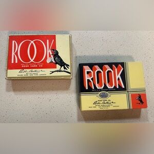 Vintage Rook Card Game Sets- 2- original instruction books